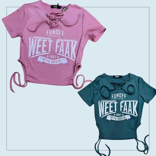 WELL FAAK Tops with Brace